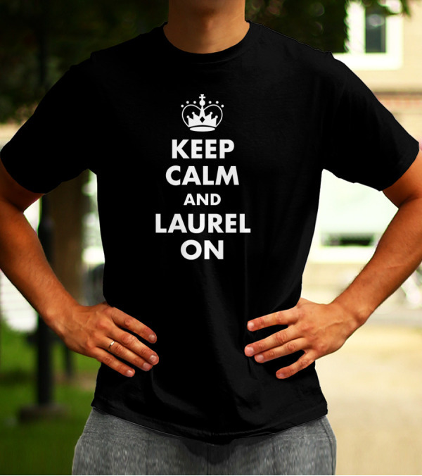 Keep Calm And Laurel On Crown Icon T-Shirt