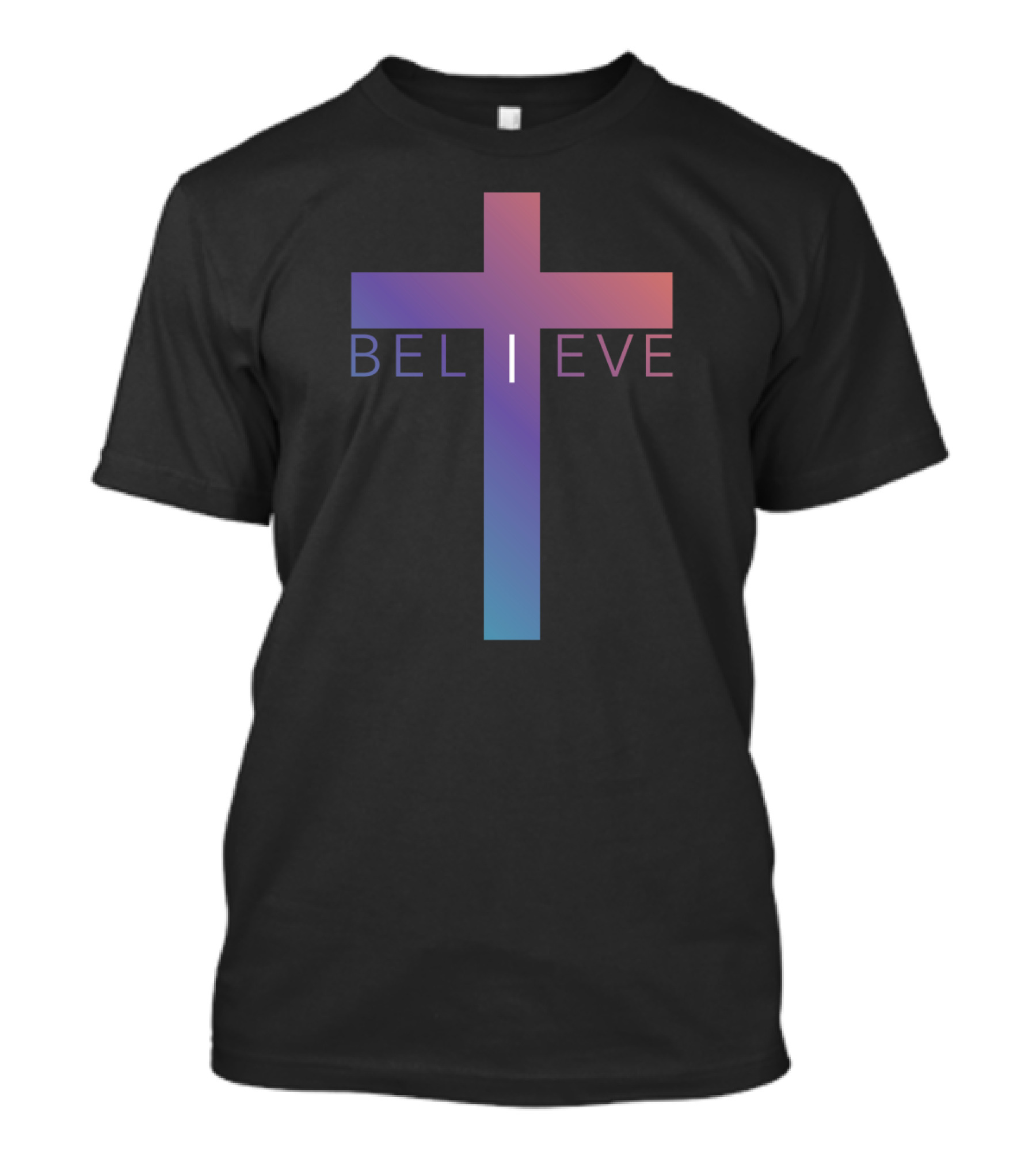 I Believe Gradient Cross T-Shirt