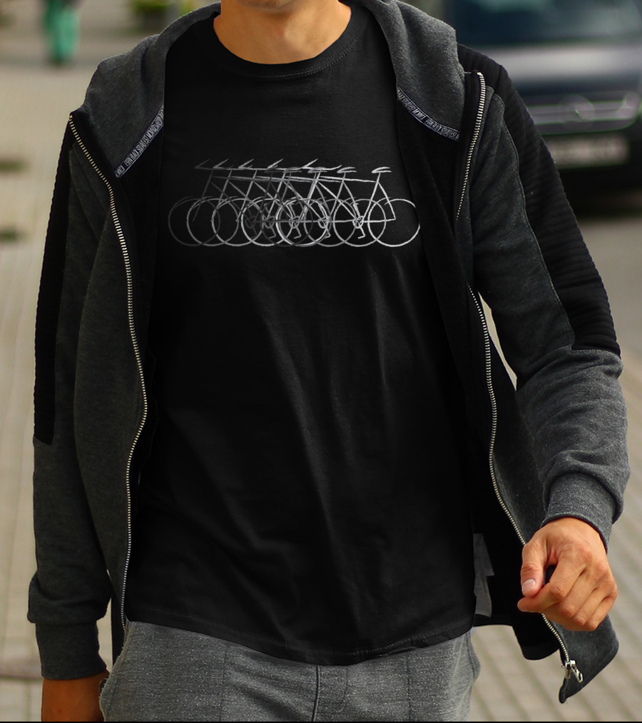 Cycling Motion Art Just Bike T-Shirt