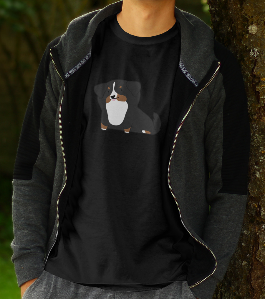 Bernese Mountain Dog Cartoon Illustration Aspen T-Shirt