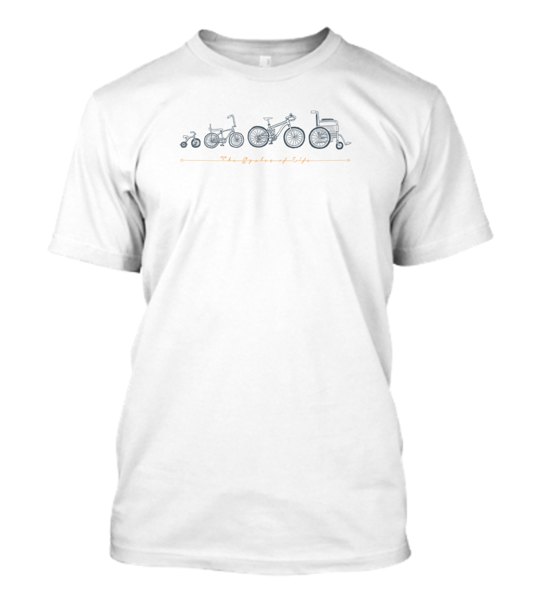 Bicycle Journey Evolution In 'The Cycles Of Life' T-Shirt