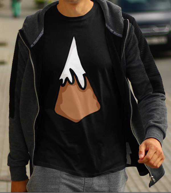 SNOW CAP Mountain Apex Iconic Snow-Topped Peak T-Shirt