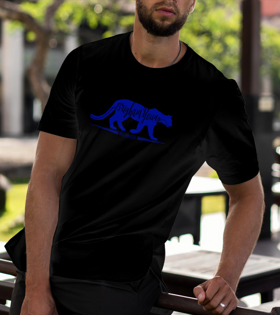 Brigham Young Cougar Blue Utah Hit T-Shirt