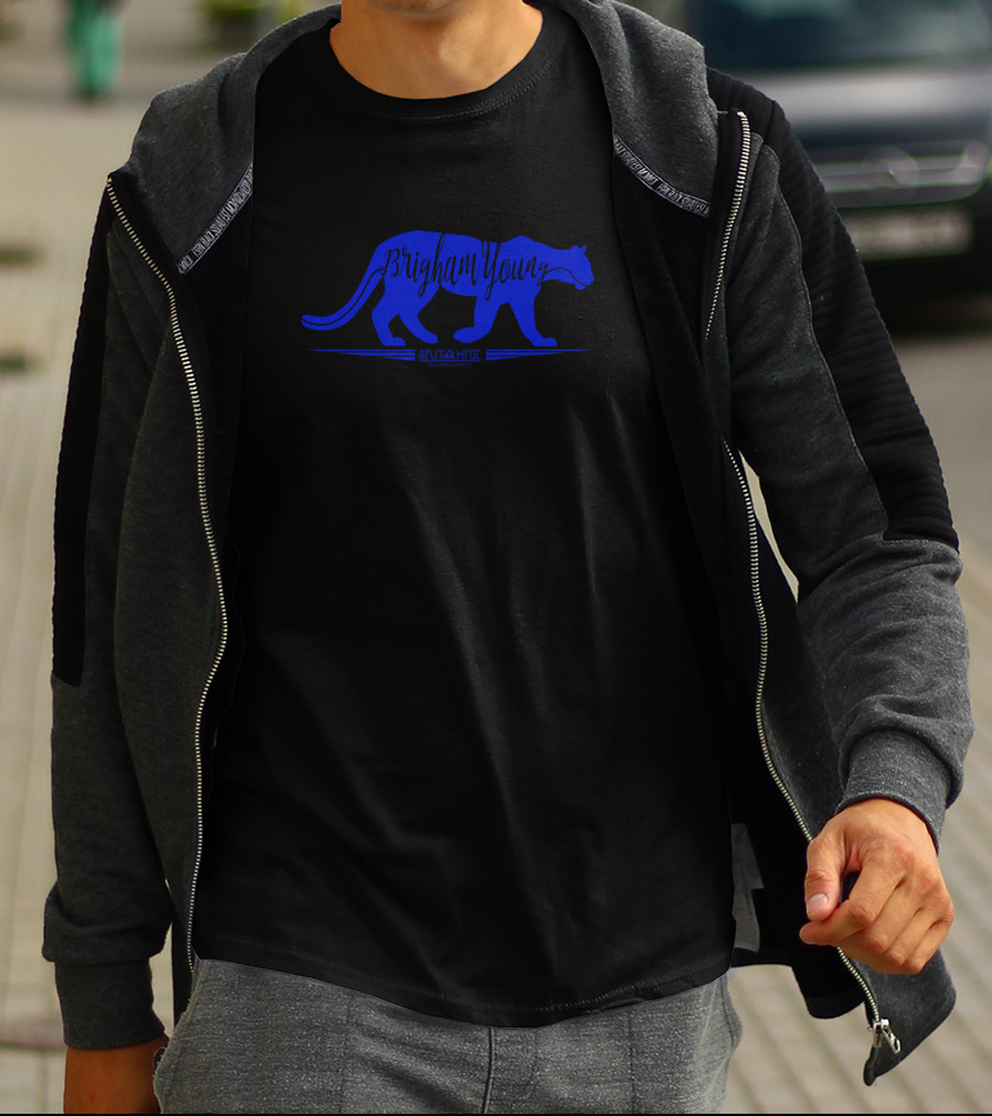 Brigham Young Cougar Blue Utah Hit T-Shirt