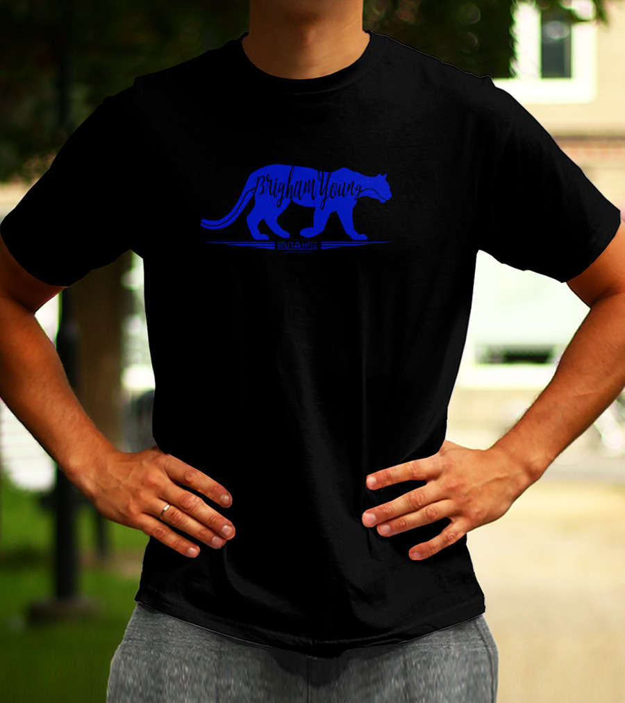 Brigham Young Cougar Blue Utah Hit T-Shirt