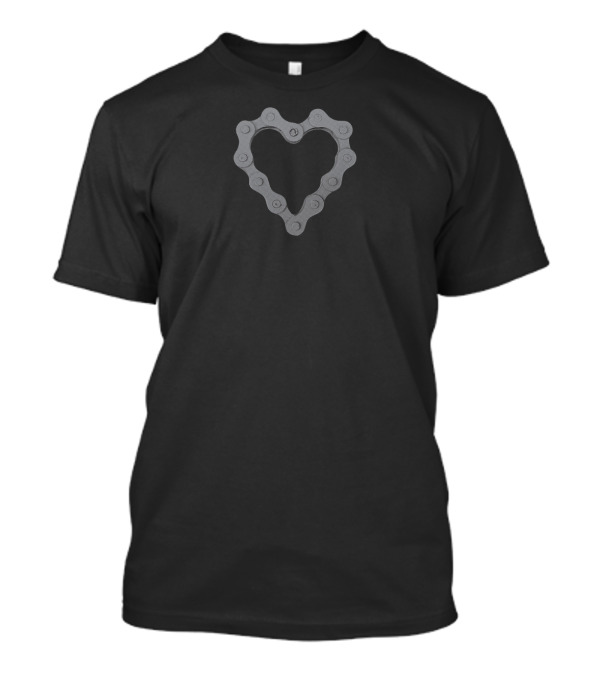 I Love Bike Heart Bicycle Chain T-Shirt