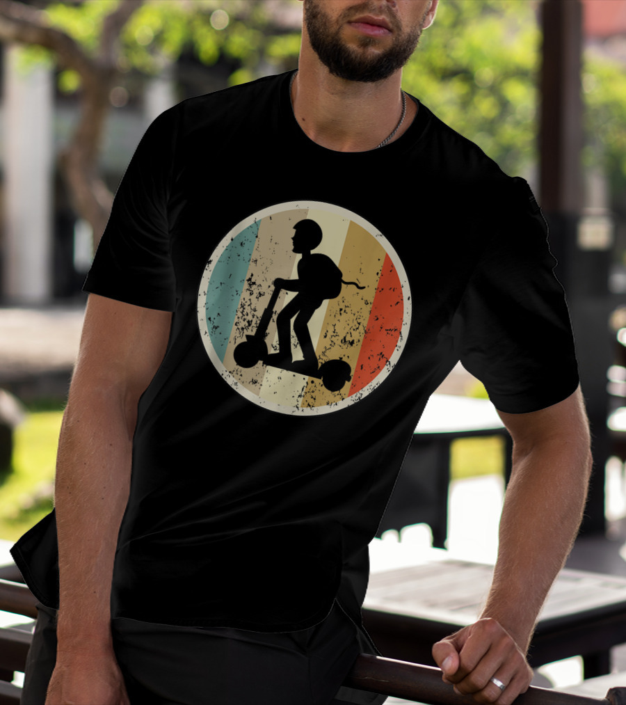 Escooter Electric Scooter Driver Vintage Retro T-Shirt