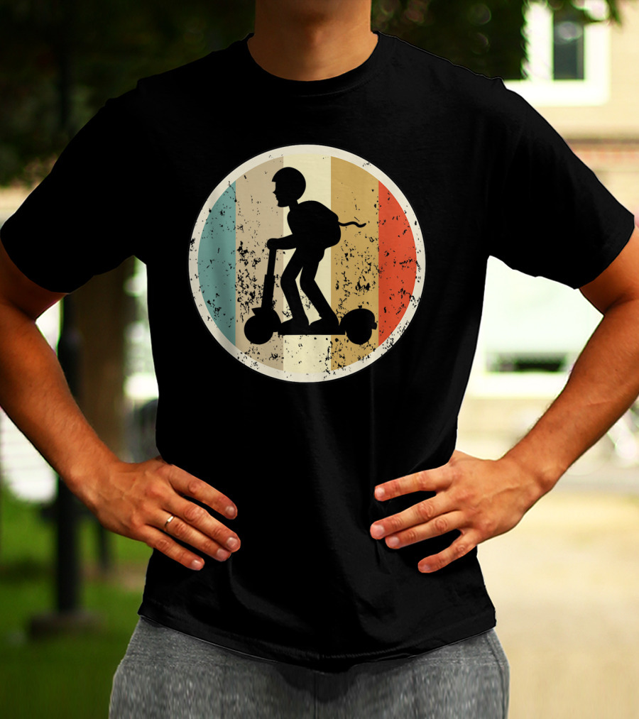 Escooter Electric Scooter Driver Vintage Retro T-Shirt