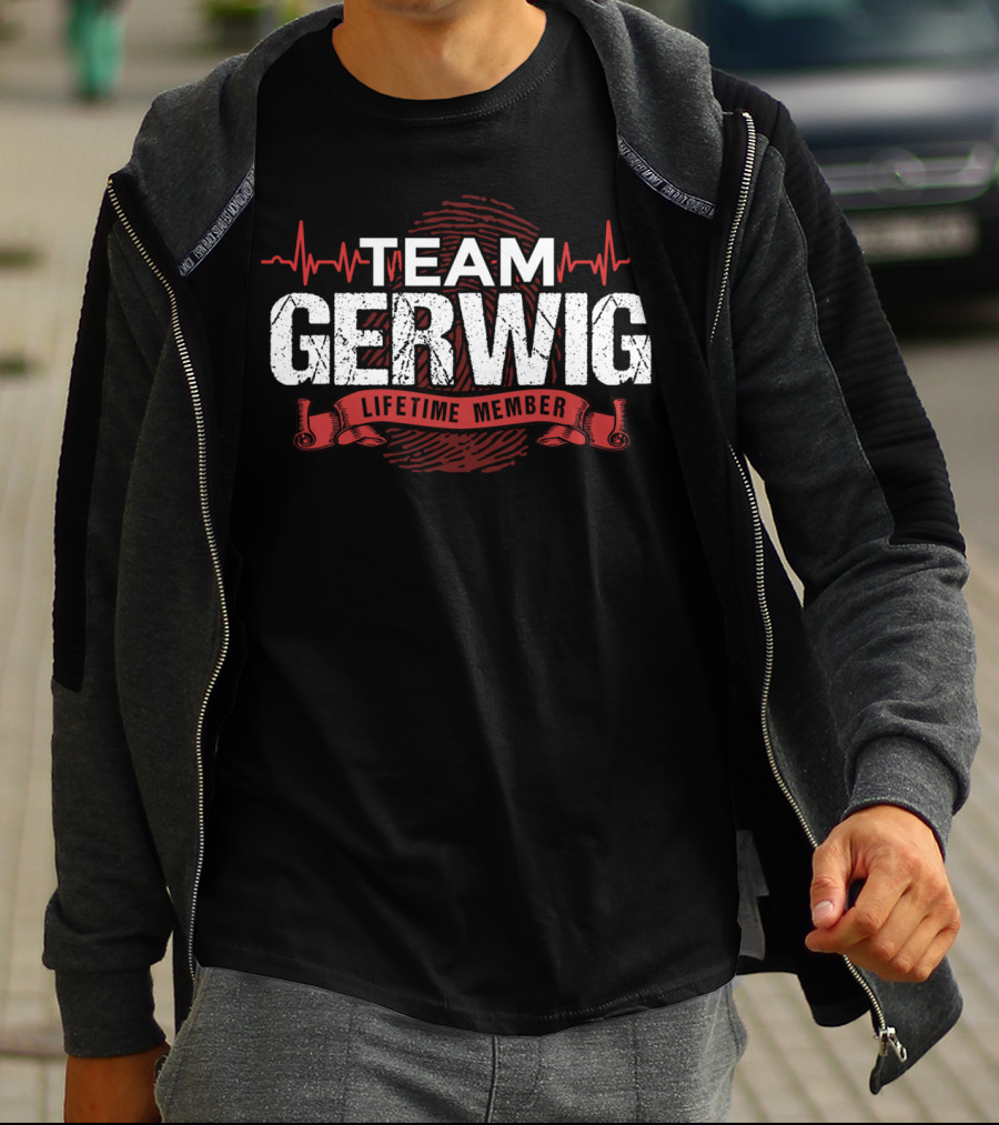 Team Gerwig Lifetime Member Heartbeat T-Shirt
