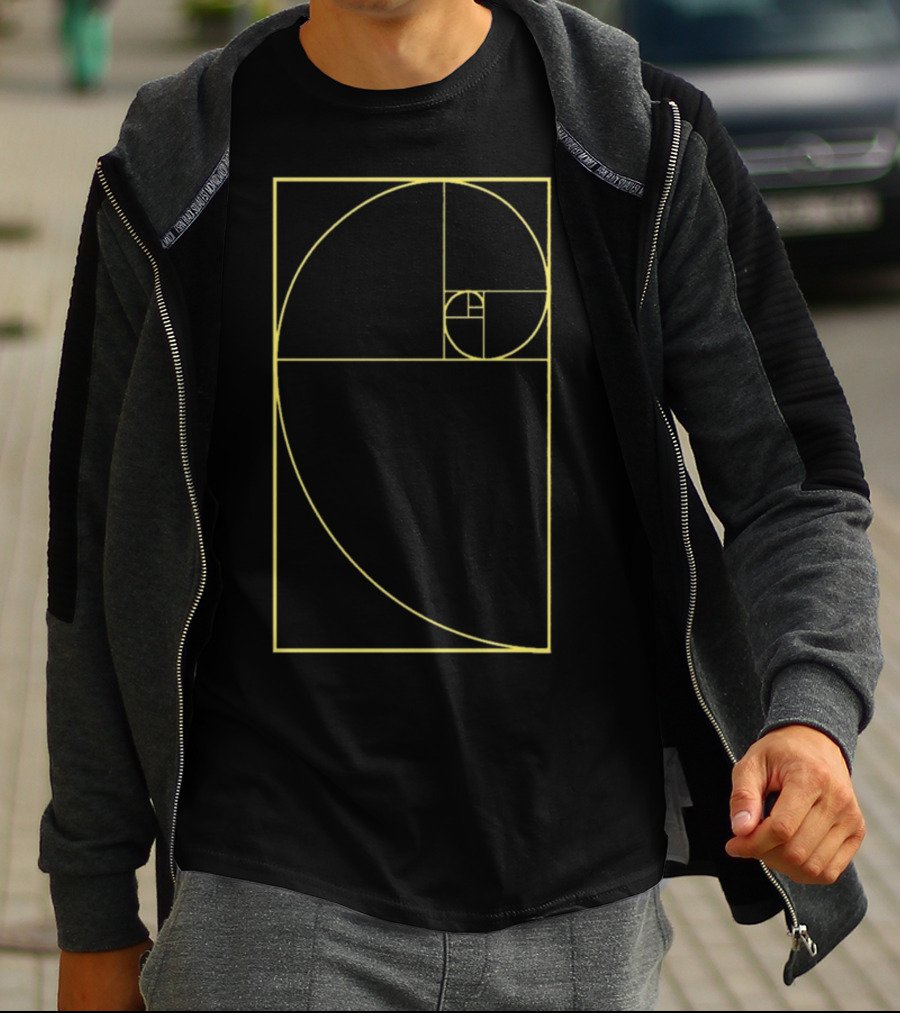 Golden Ratio Fibonacci Spiral Diagram T-Shirt