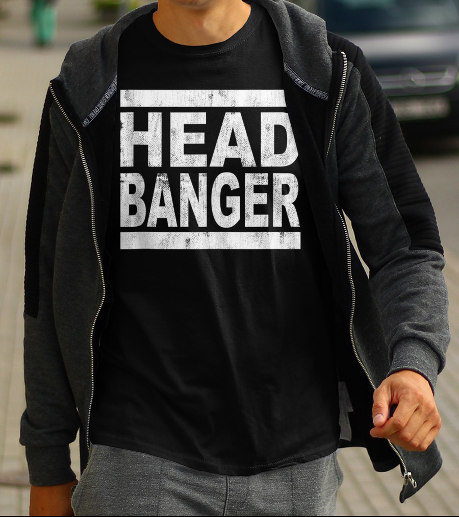 Headbanger Metalhead Rocker Dubstep Riddim Music T-Shirt