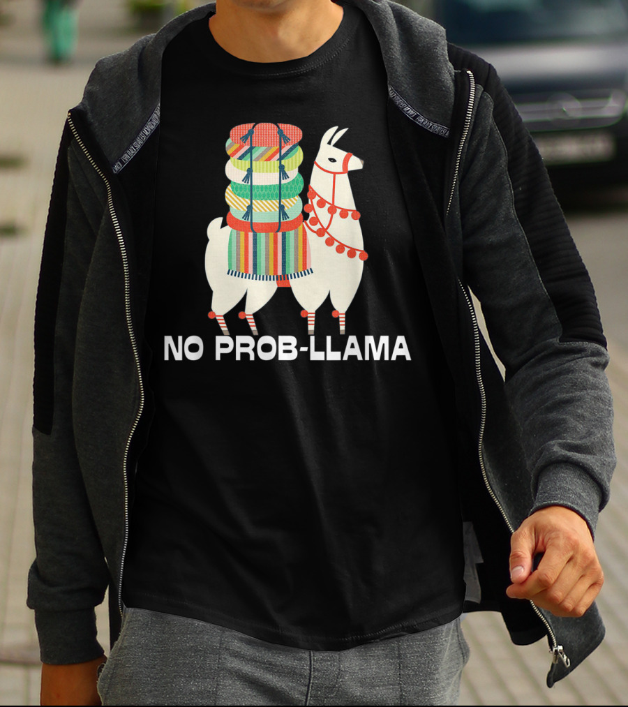 No Prob Llama Cute Llama Alpaca Lover T-Shirt