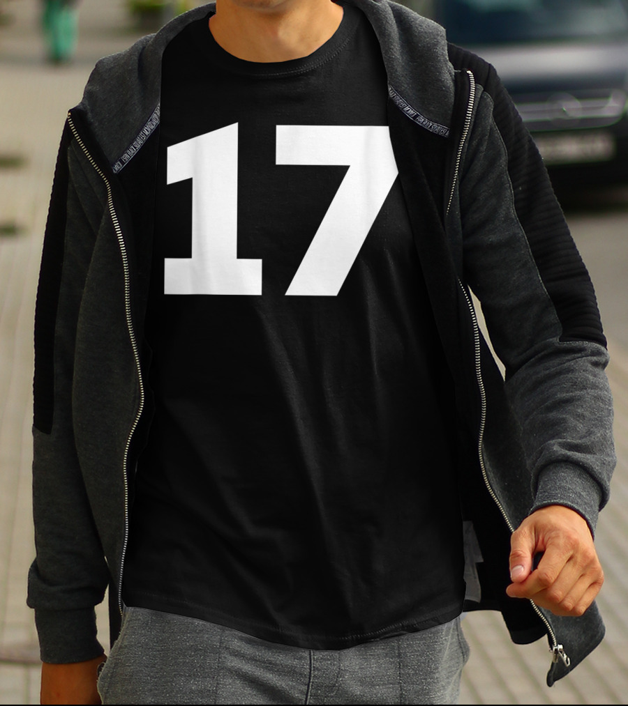 Number 17 Jersey Style Sport Team Group T-Shirt