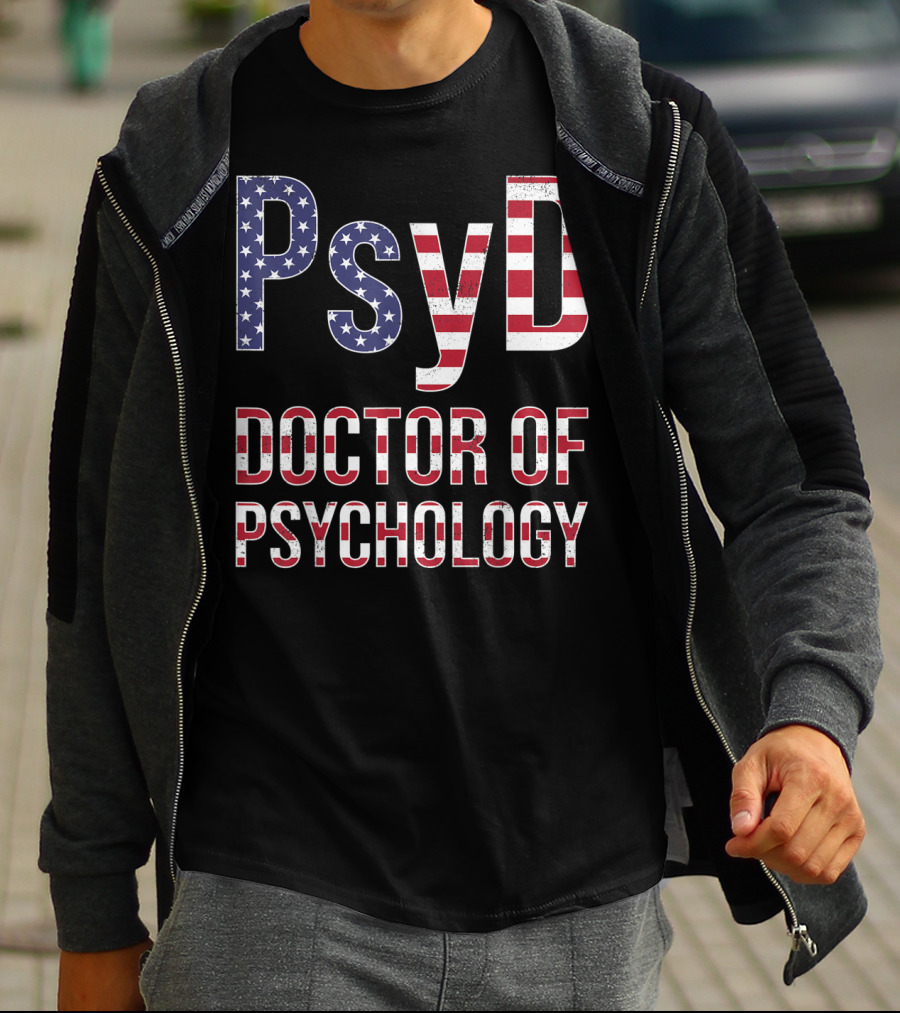 Psyd Doctor Of Psychology American Flag T-Shirt