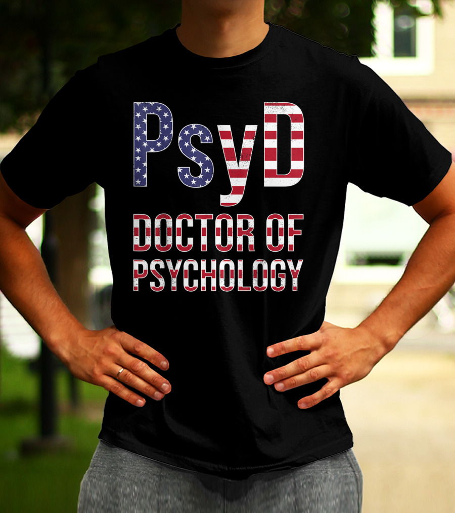 Psyd Doctor Of Psychology American Flag T-Shirt