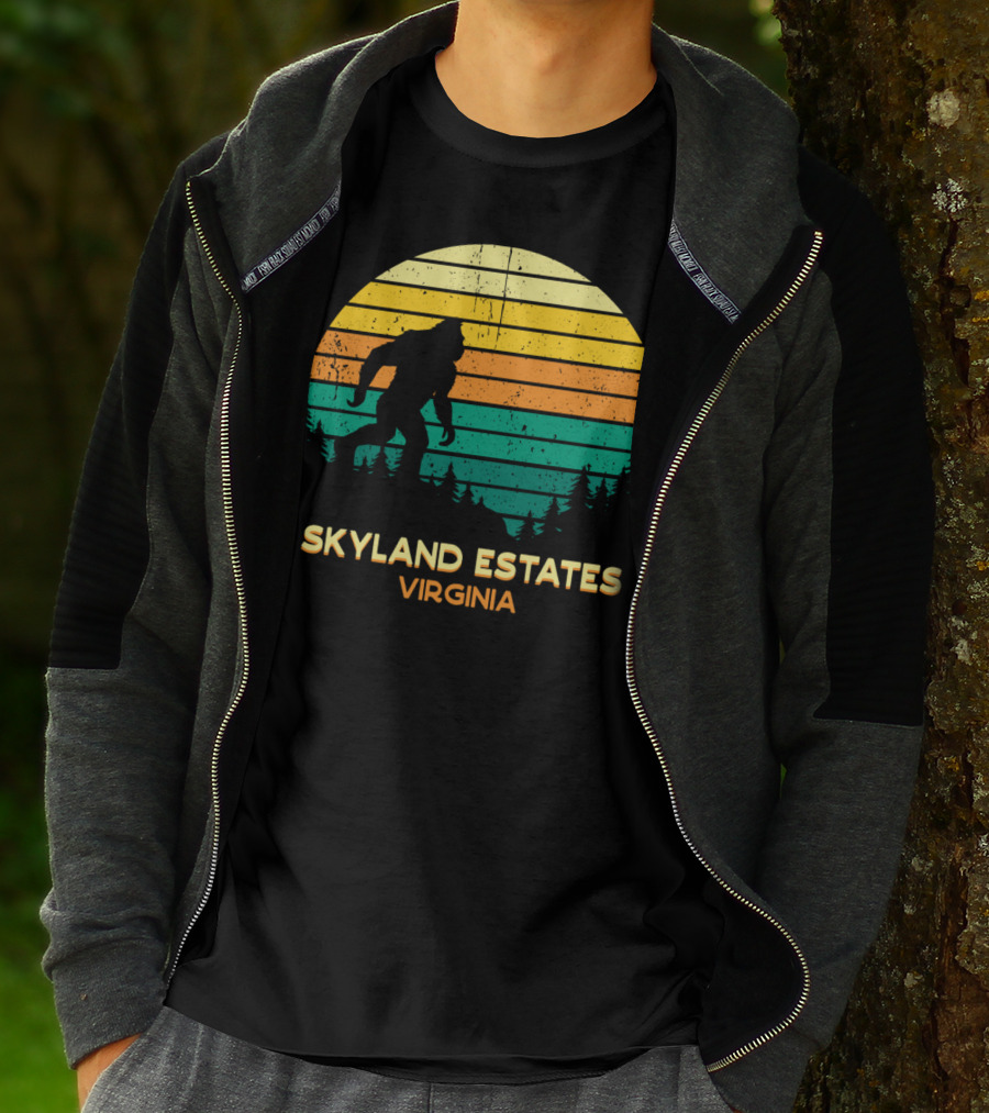 Skyland Estates Virginia Bigfoot Retro Sunset T-Shirt