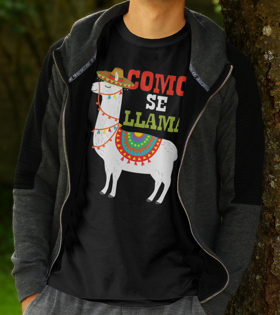 Como Se Llama Funny Mexican Llama Cinco De Mayo T-Shirt