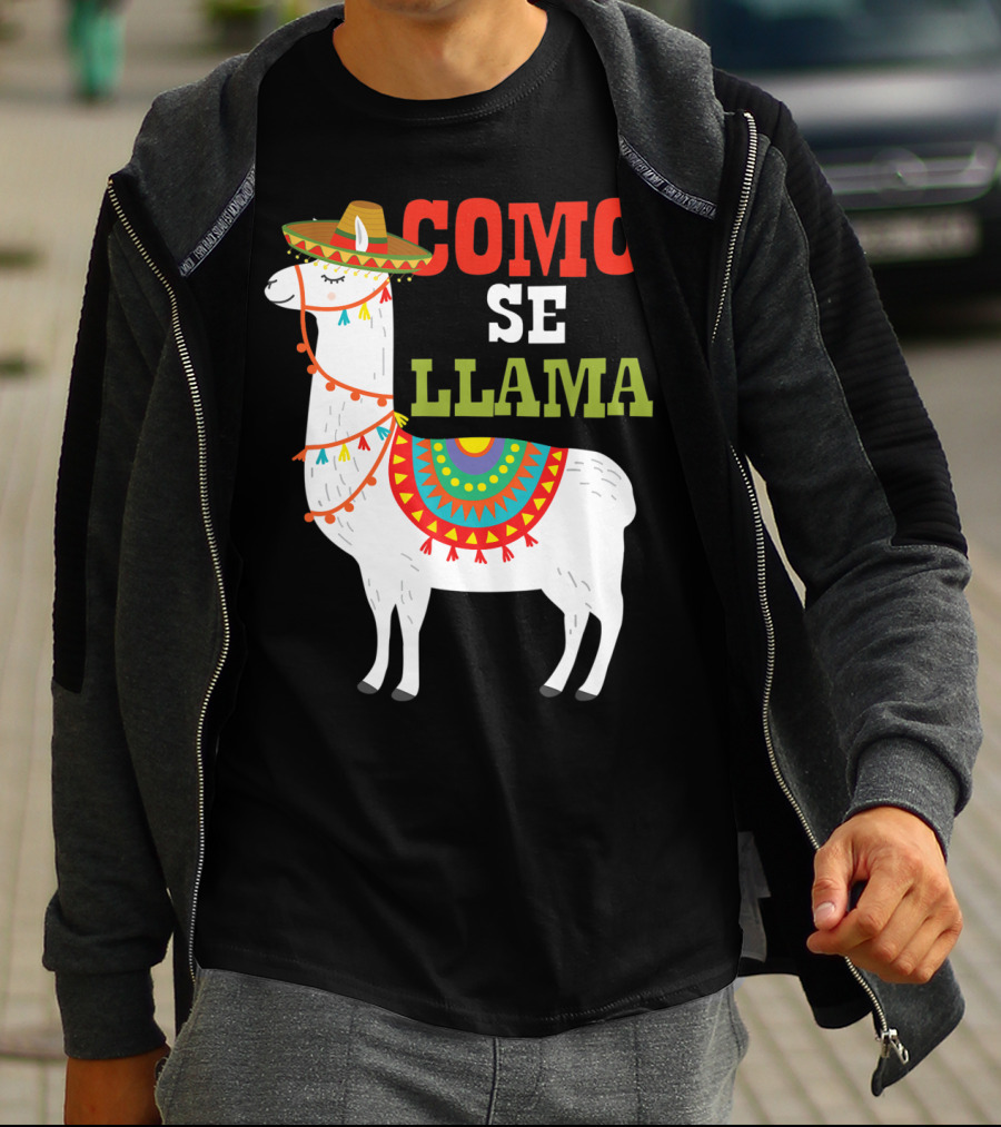 Como Se Llama Funny Mexican Llama Cinco De Mayo T-Shirt