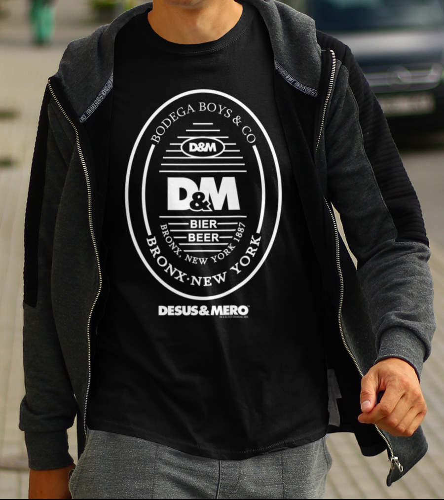 Bodega Boys And Co D&M Bier Beer Bronx New York Desus And Mero Raglan Baseball T-Shirt