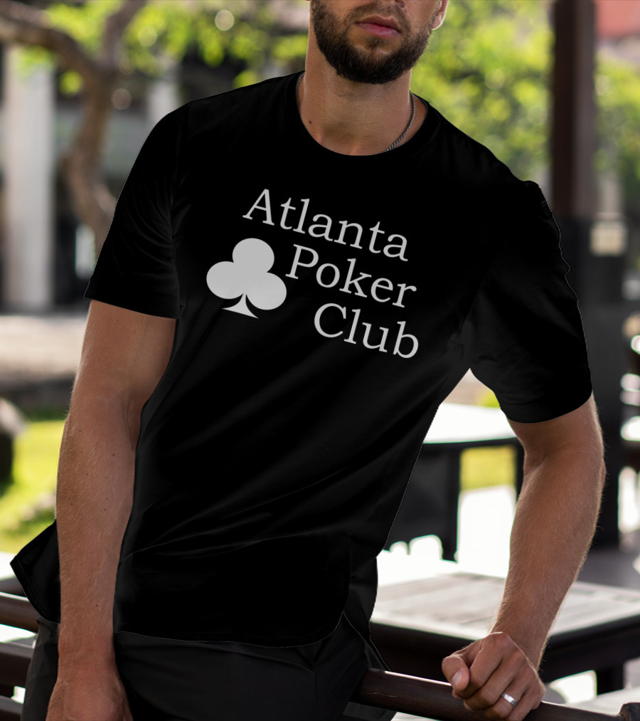 Atlanta Poker Club Classic Big White Club T-Shirt
