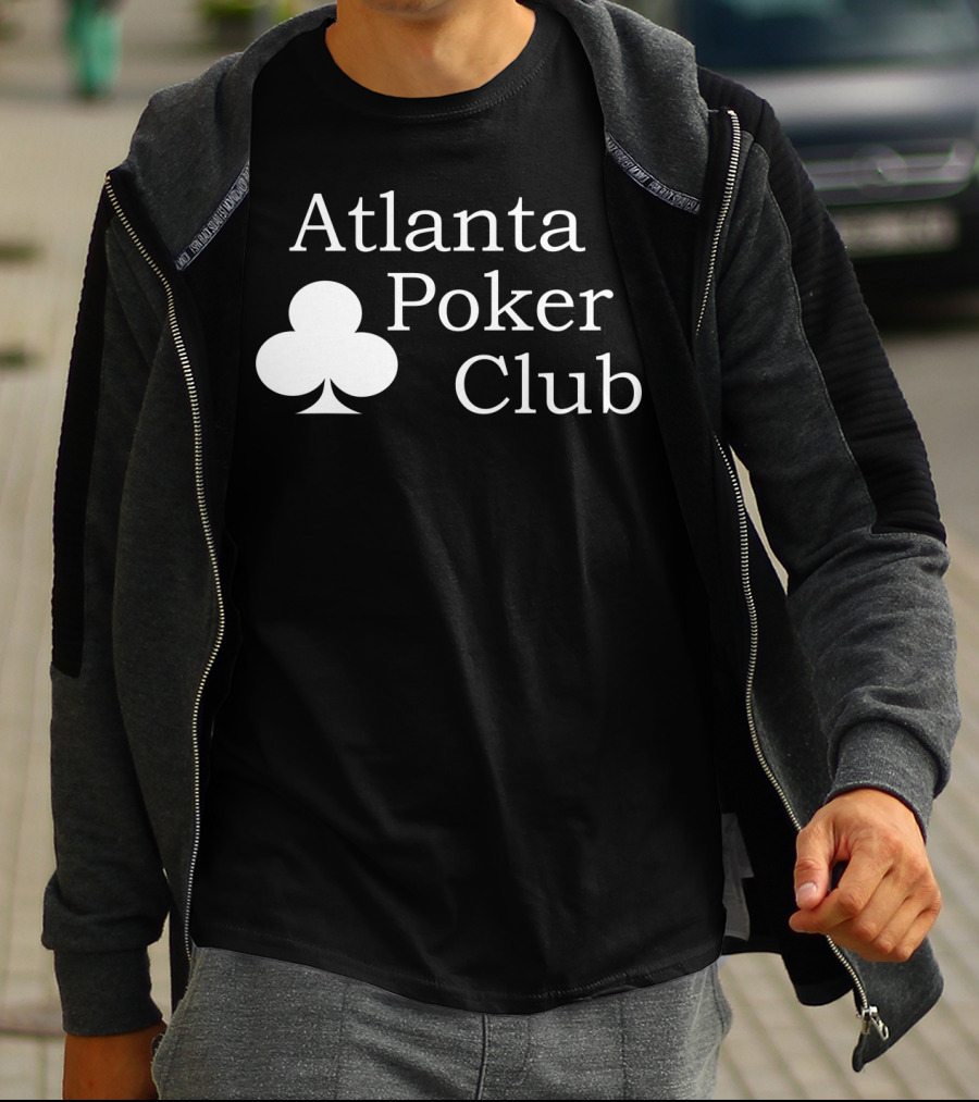 Atlanta Poker Club Classic Big White Club T-Shirt