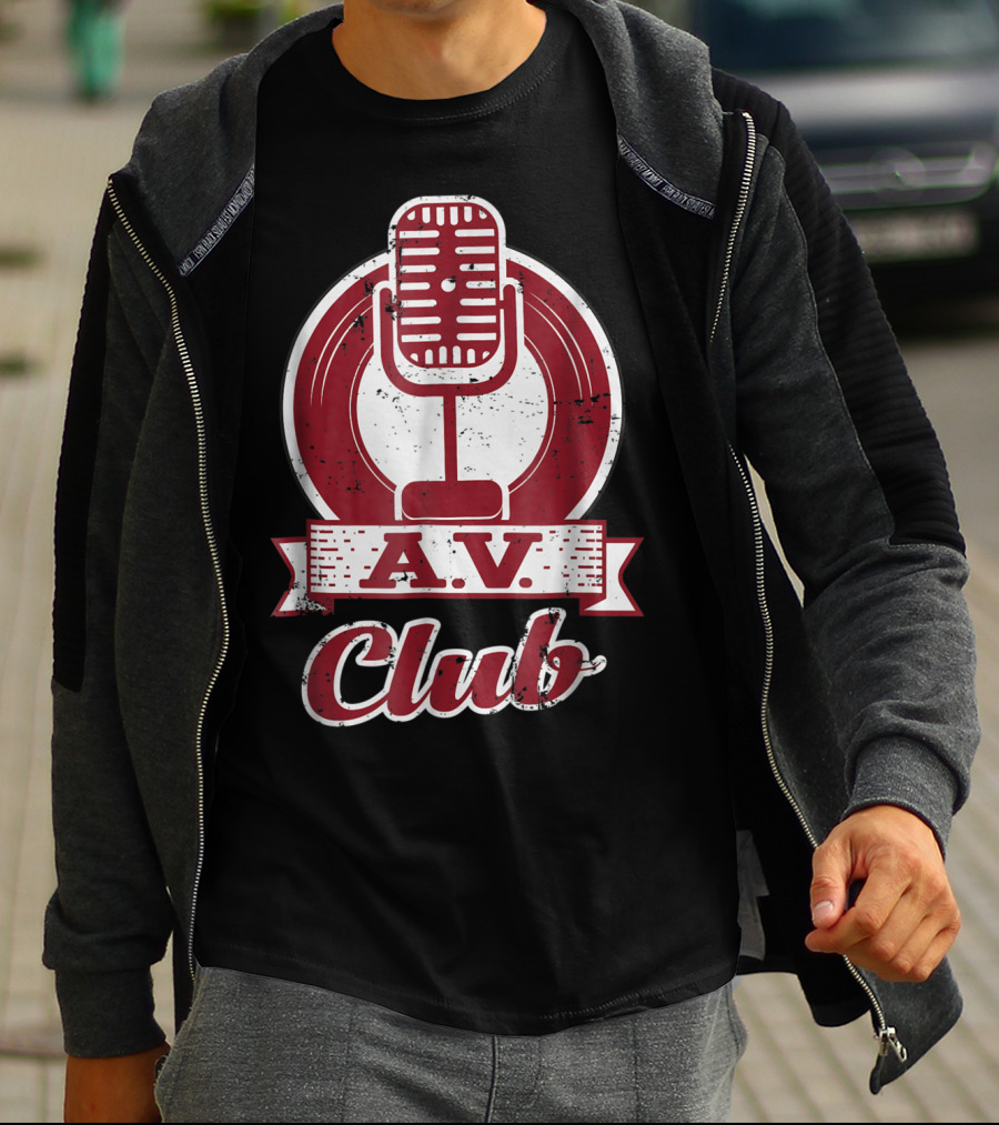 A.V. Club Vintage Microphone Emblem T-Shirt