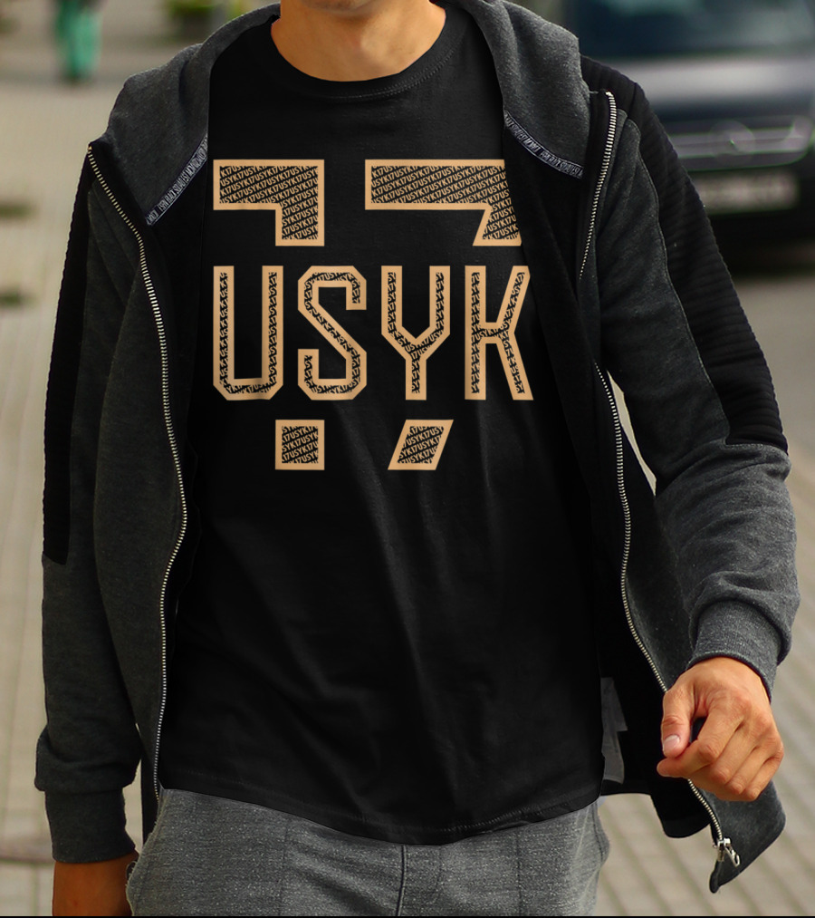 Usyk Fan Club Oleksandr Usyk Graphic Block Text T-Shirt