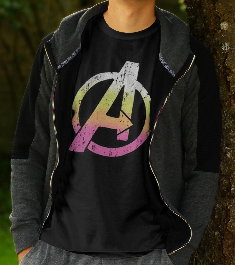 Marvel Avengers Colorful Distressed Classic T-Shirt