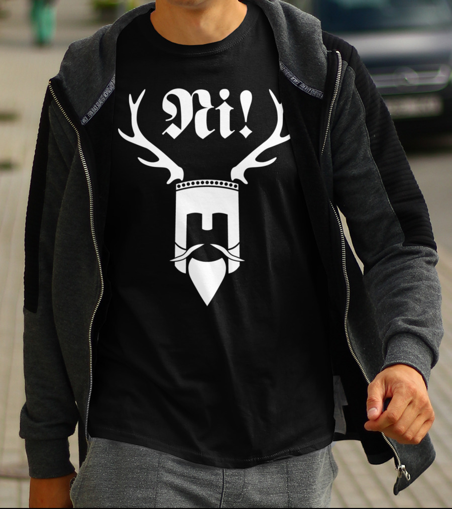 Monty Python Ni Knight Iconic Antler Helmet T-Shirt