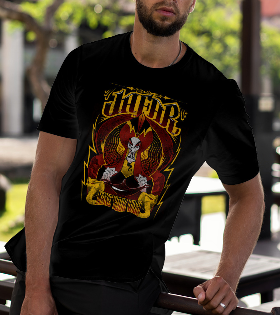 Disney Aladdin Jafar Make Your Wish Magical Lamp Villain T-Shirt