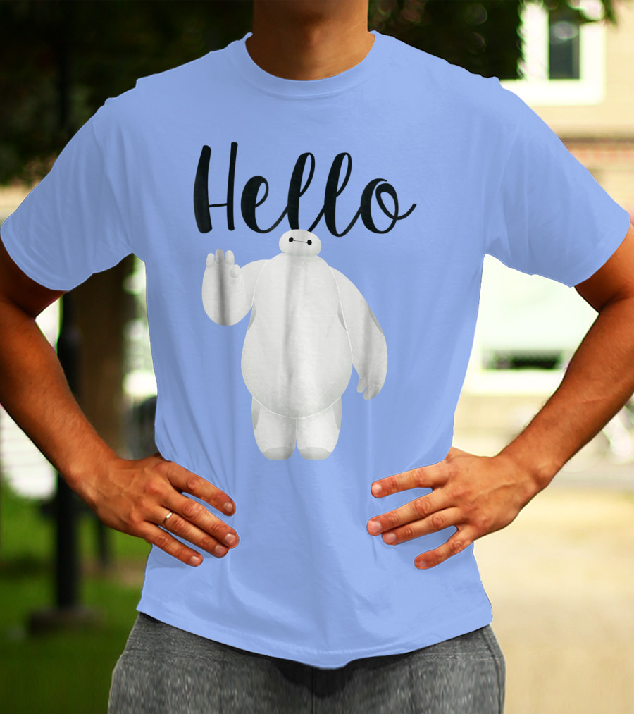 Disney Big Hero 6 Baymax Hello Wave Greetings T-Shirt