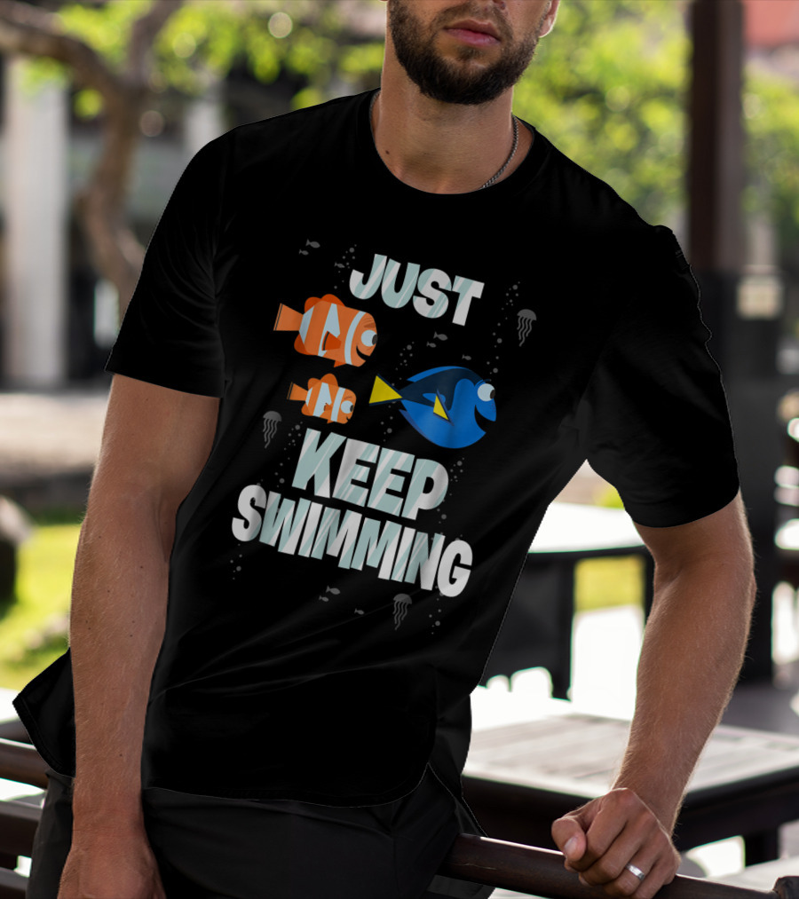 Disney Finding Dory Just Keep Swimming With Marlin And Nemo T-Shirt