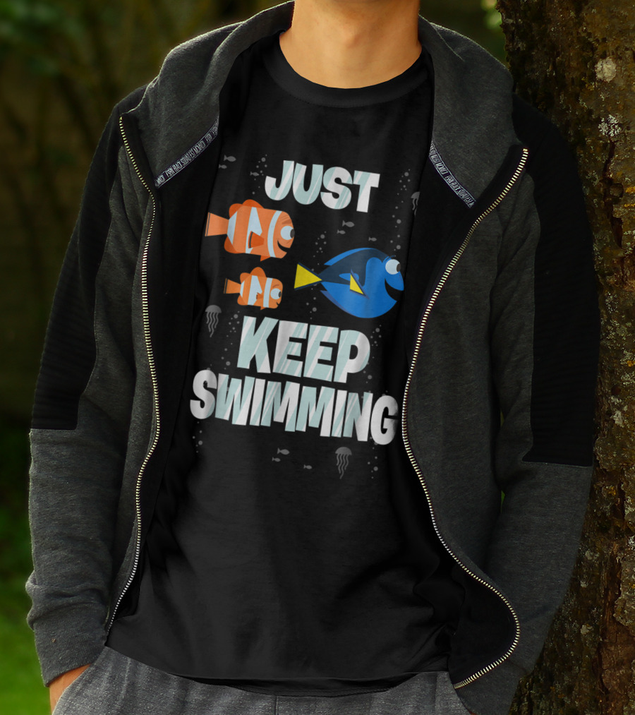 Disney Finding Dory Just Keep Swimming With Marlin And Nemo T-Shirt