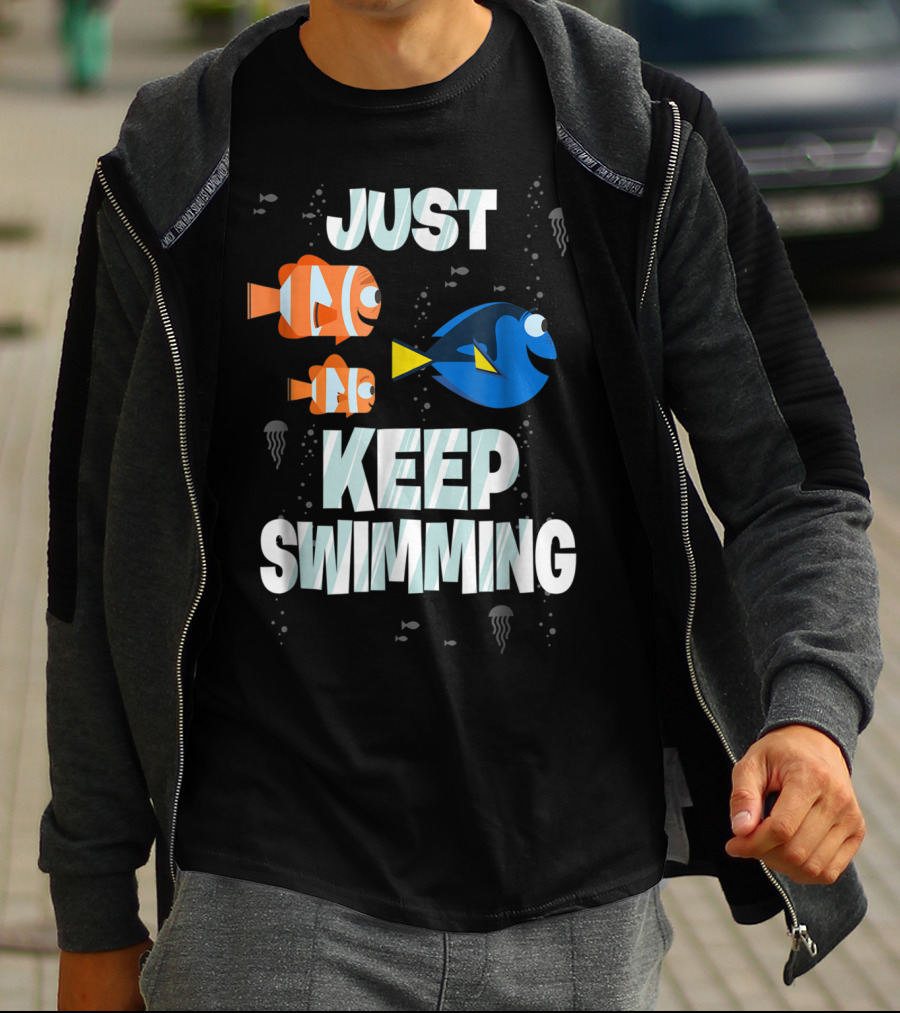 Disney Finding Dory Just Keep Swimming With Marlin And Nemo T-Shirt