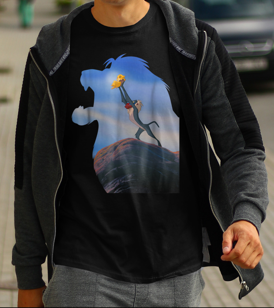 Disney Lion King Rafiki Lifting Baby Simba In Lion T-Shirt