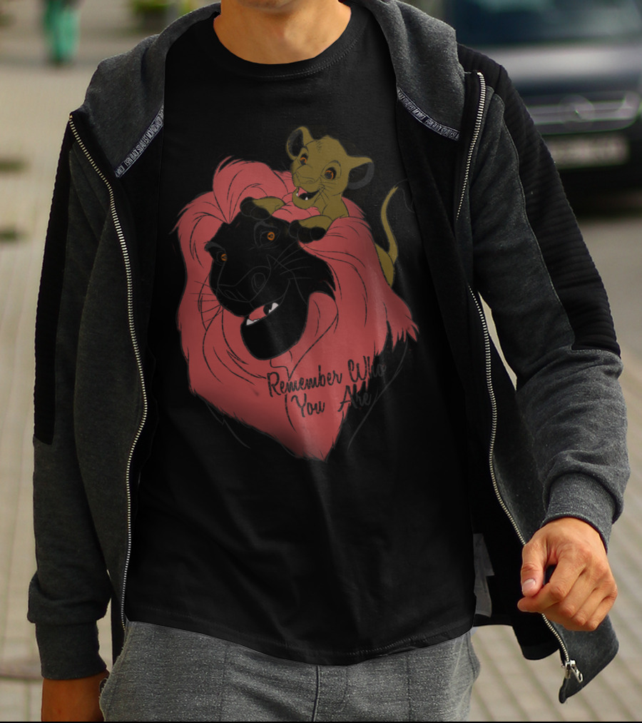 Disney Lion King Remember Who You Are Simba And Mufasa Watercolor T-Shirt