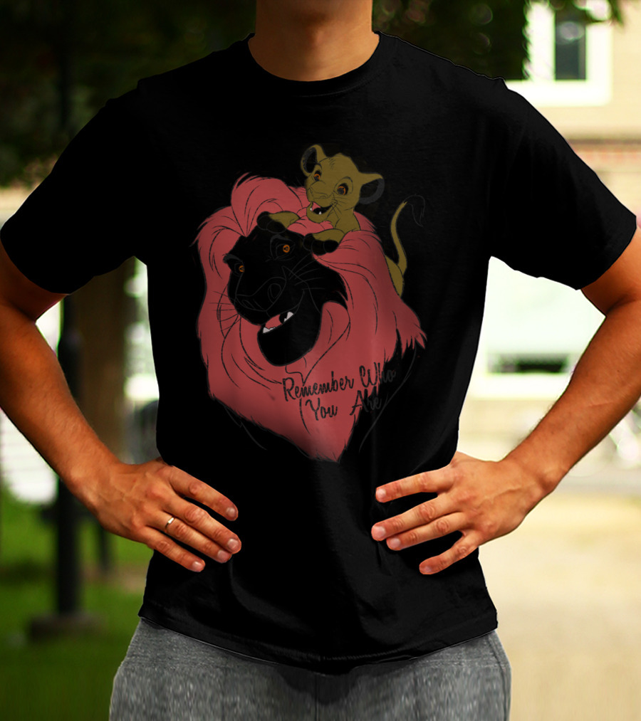 Disney Lion King Remember Who You Are Simba And Mufasa Watercolor T-Shirt
