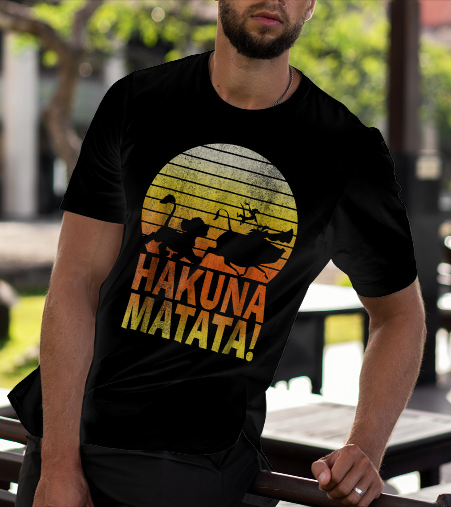Disney Lion King Simba Pumbaa Timon Hakuna Matata Sunset T-Shirt
