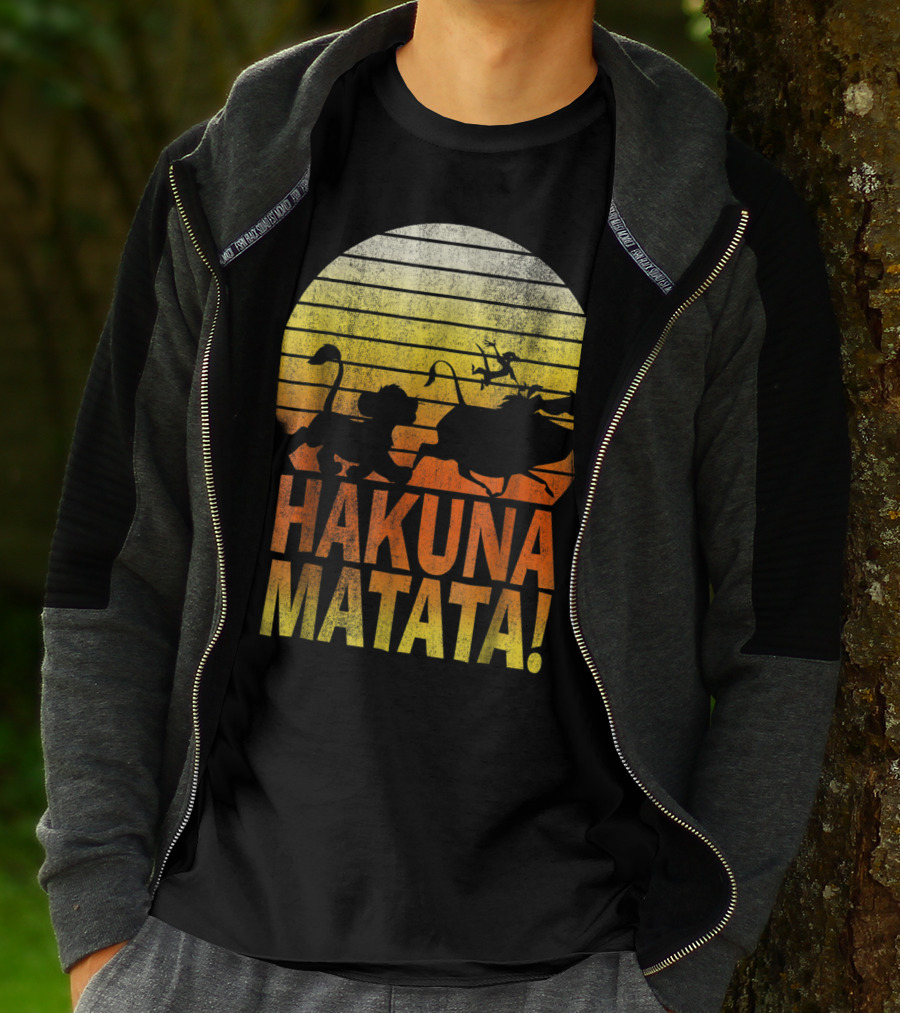 Disney Lion King Simba Pumbaa Timon Hakuna Matata Sunset T-Shirt