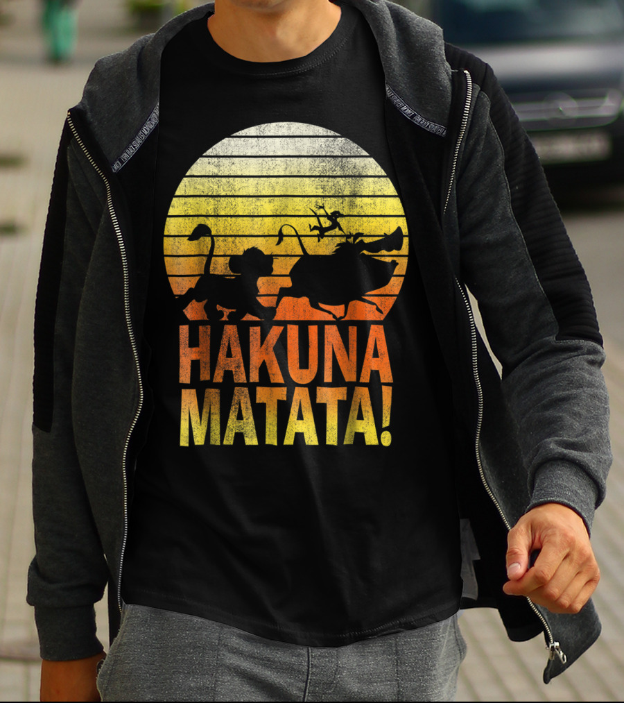 Disney Lion King Simba Pumbaa Timon Hakuna Matata Sunset T-Shirt