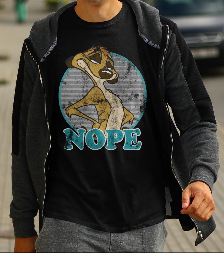 Disney's Lion King Timon Nope Striped Circle T-Shirt