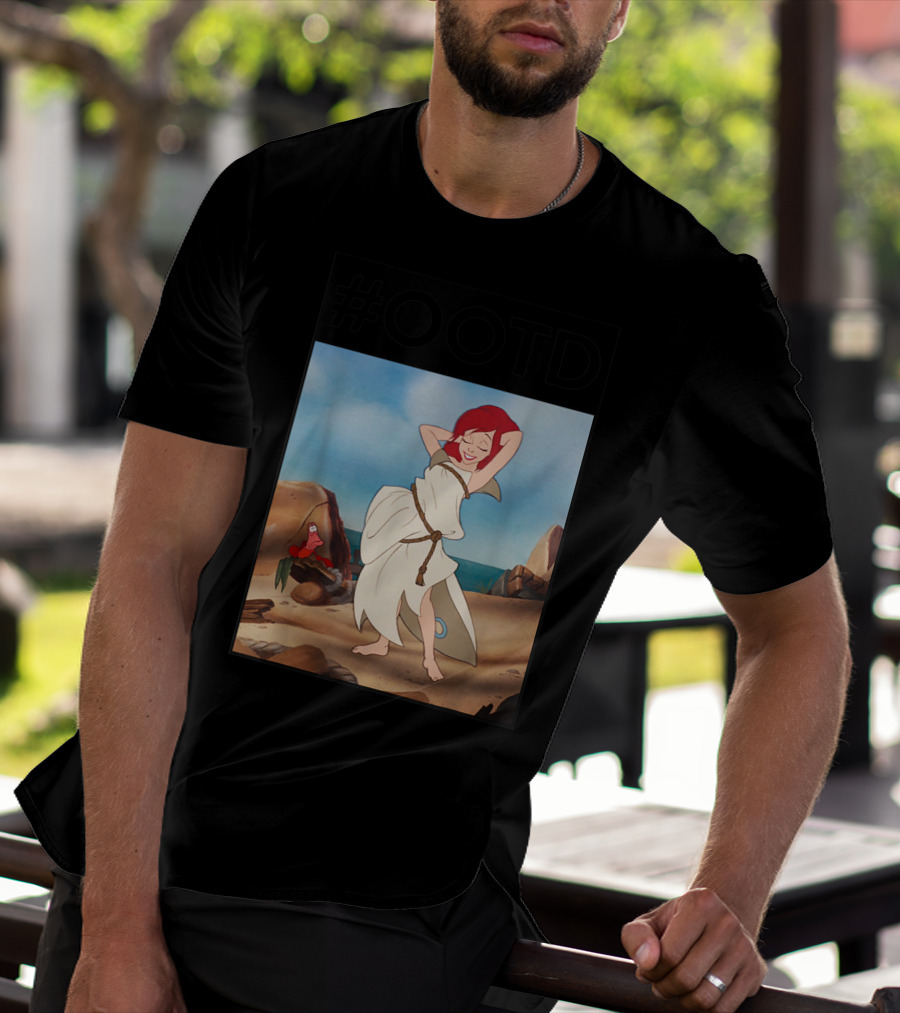 OOTD Disney Little Mermaid Ariel Beach Scene T-Shirt