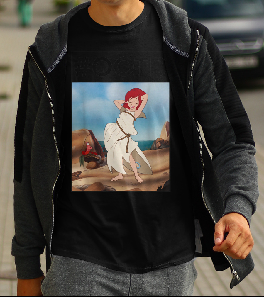 OOTD Disney Little Mermaid Ariel Beach Scene T-Shirt