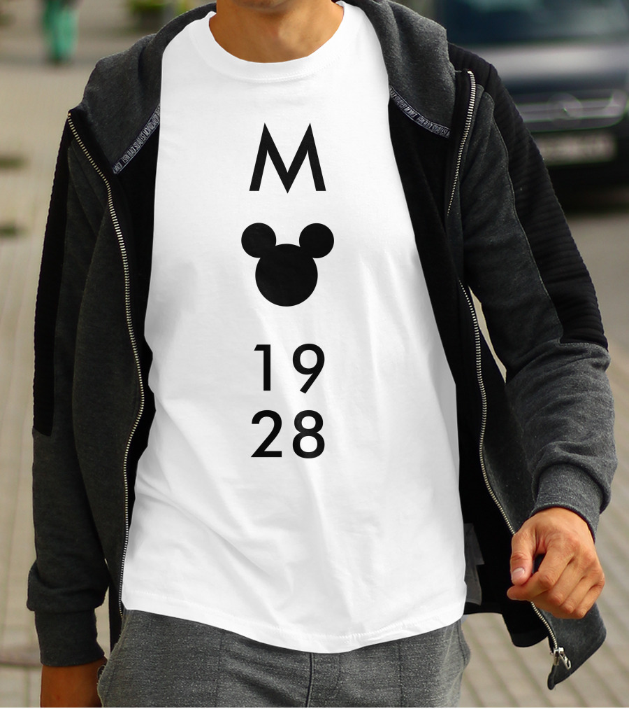 Mickey Mouse 1928 Iconic Disney M Logo Head T-Shirt