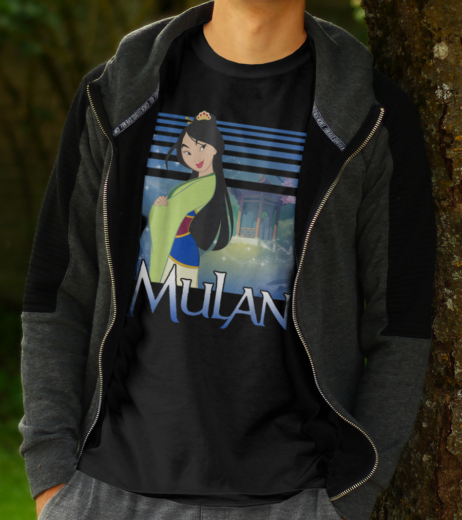 Disney Mulan Green Dress Sparkles Scene T-Shirt