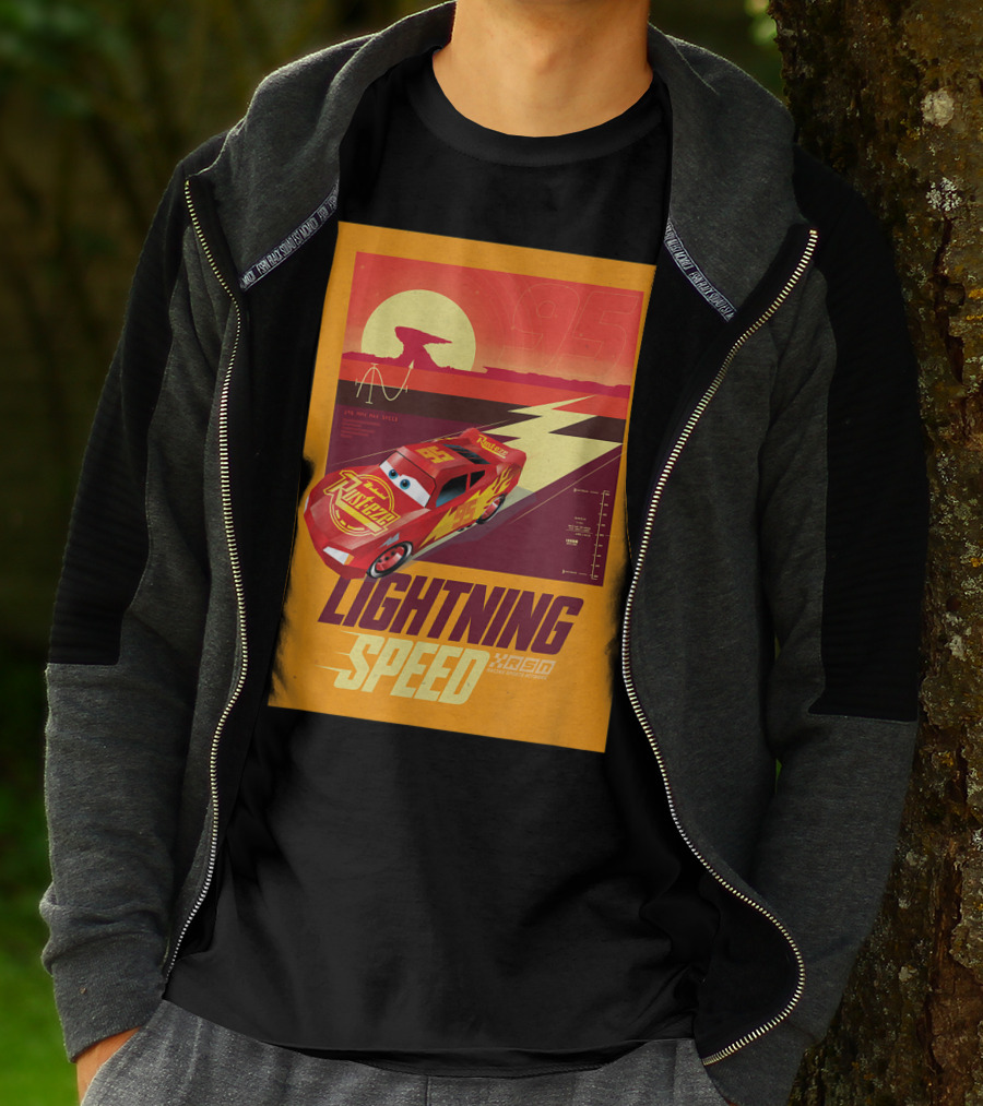 Lightning Speed Disney Pixar Cars McQueen 95 Racing Legends T-Shirt