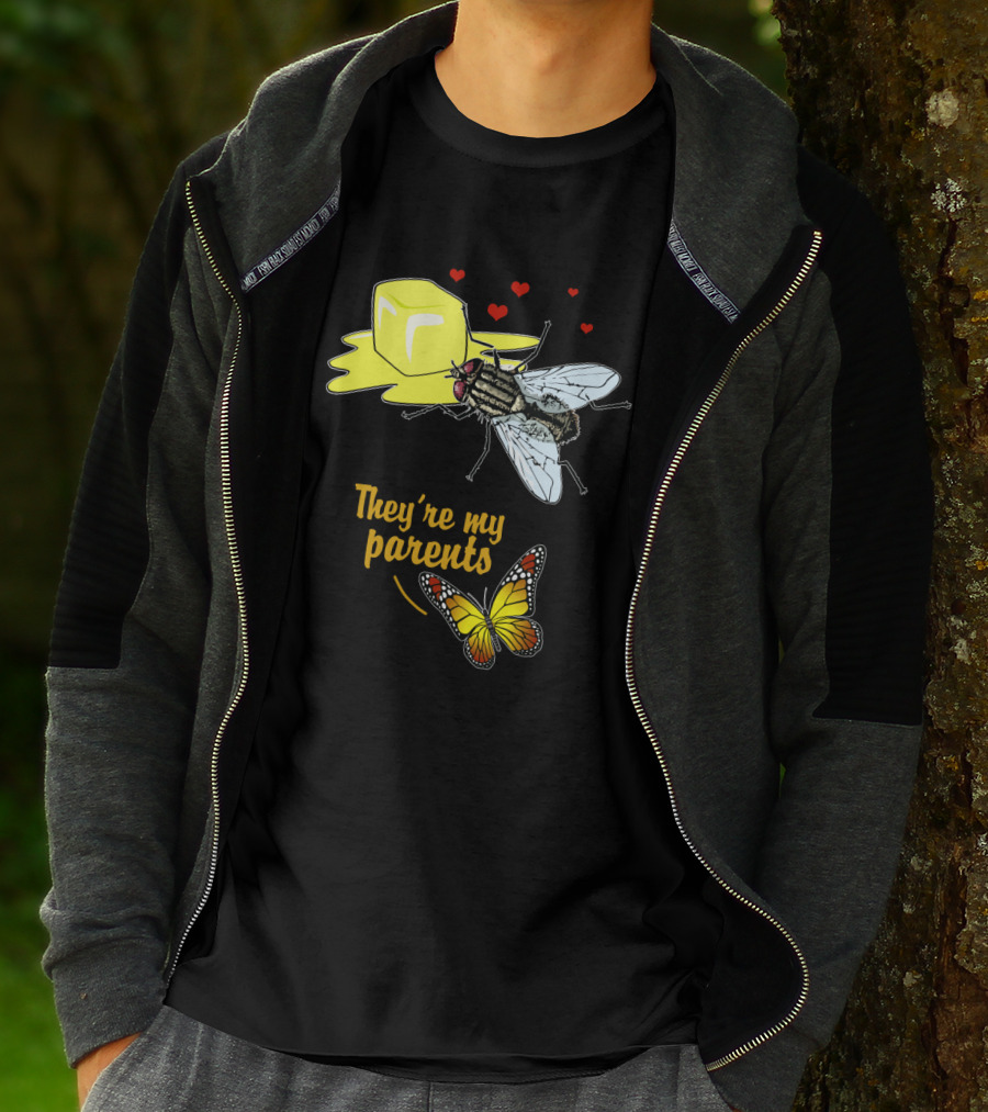 They're My Parents Funny Butter Fly Butterfly T-Shirt