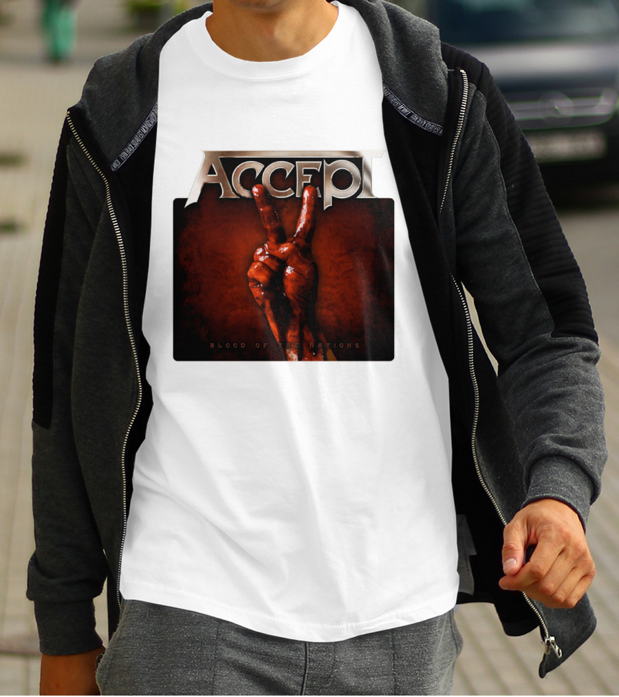 ACCEPT Blood Of The Nations Victory Hand Gesture T-Shirt