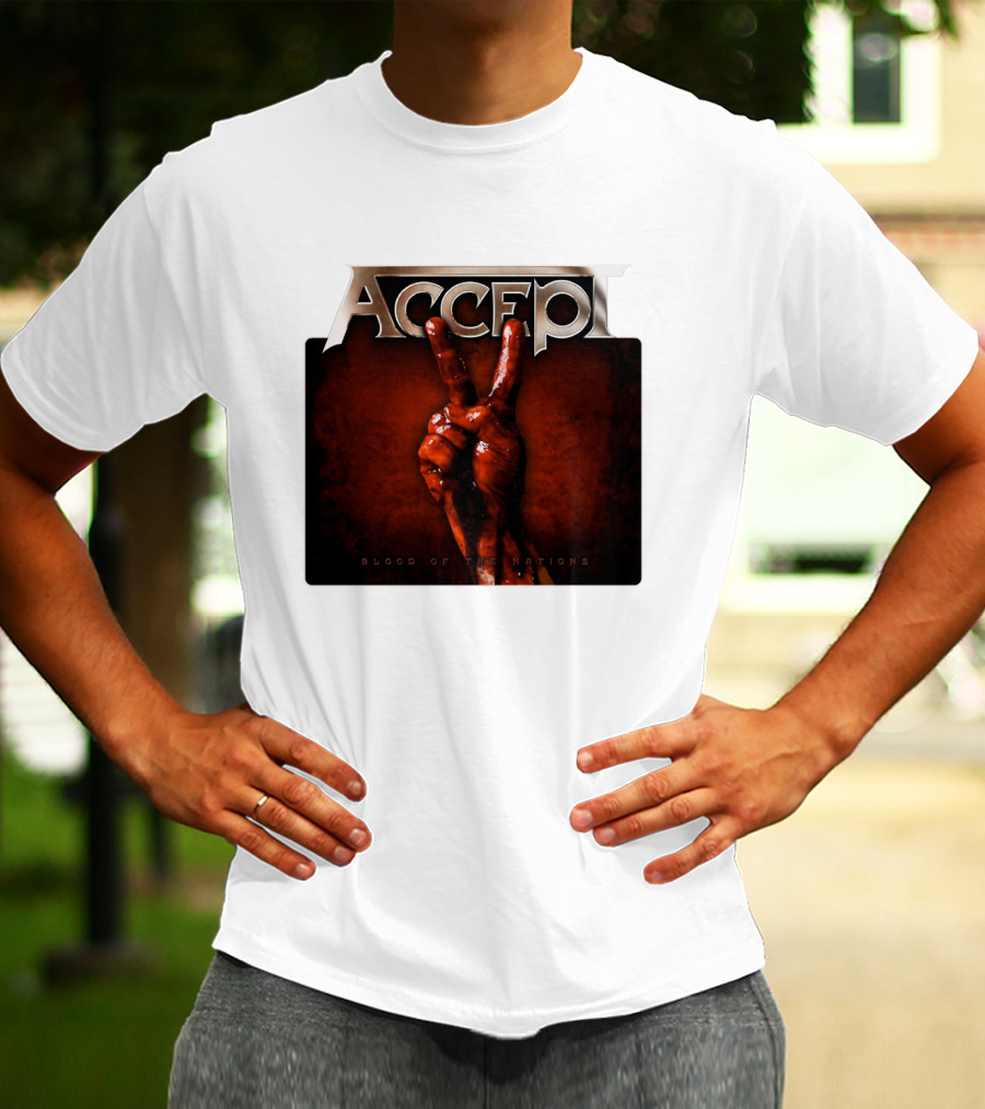 ACCEPT Blood Of The Nations Victory Hand Gesture T-Shirt