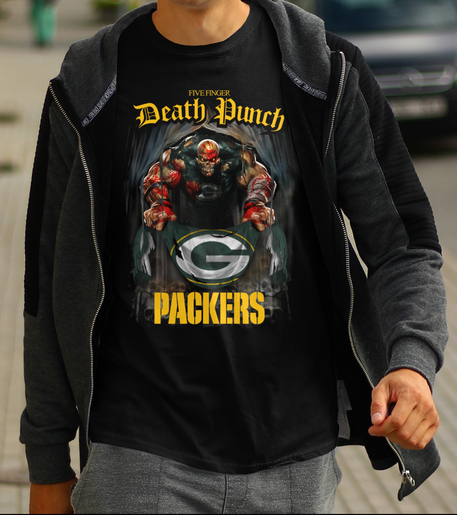 Five Finger Death Punch Packers Collaboration With Iconic Green Bay T-Shirt